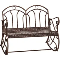 Outsunny Gartenbank, - 105Lx82Wx90.5Hcm - (Modell3/ Bronze-Rot)