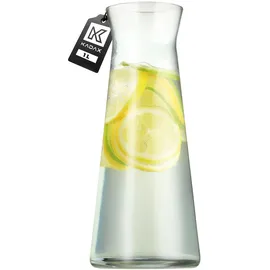 Kadax Glaskaraffe, Wasserkaraffe aus robustem Glas, 1L ... 1 Stück)