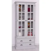 Casa Padrino Landhausstil Vitrine Hellgrau 91 x 47 x