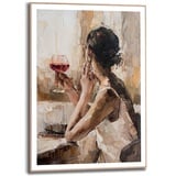 Reinders Wandbild 50 x 70 cm Drinking Wine Holz Bunt