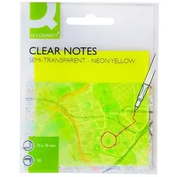 Haftnotizblock, 50 Blatt, 76x76mm, transparent gelb