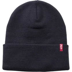 Strickmütze LEVI'S "EVERYDAY BEANIE", Damen, blau (navy blau), Feinstrick, Kunstfaser, modisch,casual,klassisch, Mützen