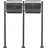 Wiltec 2er Set Briefkasten V17 Anthrazit 1000x95x1200mm Ständer, Schloss, Schild