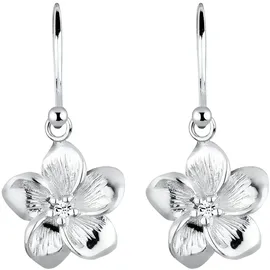 Elli Ohrhänger Frangipani Blüte weiß 925 Silber onesize