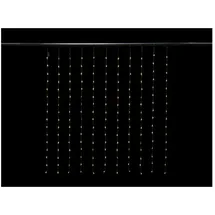 Light Creations LED-Lichtervorhang Cascade led - 1,5 x 1,7 m - 176 LEDs - Warmweiß - transparentes Kabel - 24 v