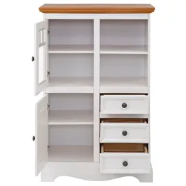 OTTO home Highboard Melissa 80 x 45 x 120 cm Gelb/Weiß