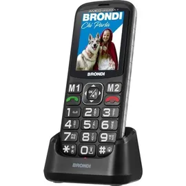 Brondi AMICO DI CASA+, Balken, Dual-SIM, 6,1 cm (2.4"), 1,3 MP, 800 mAh, Schwarz - Schwarz