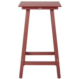 Beliani Balkonset Rot Kunstholz 3-teilig Quadratischer Balkontisch mit 2 Stühlen Muskoka Adirondack Stil Outdoor Terrasse Garten Ausstattung