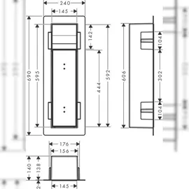 Hansgrohe XtraStoris Rock Einbau-Toilettenbürstenhalter 56062670