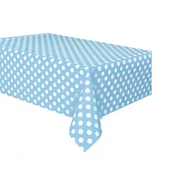Tischdecke Punkte hellblau