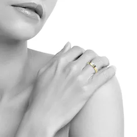 ZEEme Fingerring ZEEME "Edelstahl 2tlg. Set mit weißem Zirkonia-Stein" Gr. 21, bunt (mehrfarbig), Fingerringe, Damen, 021 (66,1), Edelstahl, Fingerring