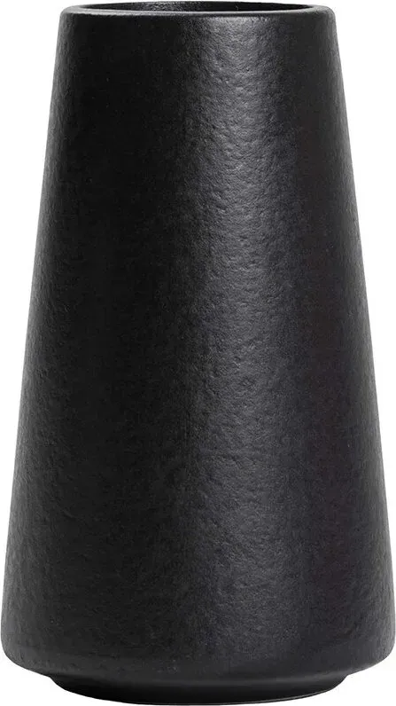 1 Stück/15 cm/6 Zoll Keramikvase - Blumenvase im minimalistischen Stil für modernen Tisch, Regal, Heimdekoration, passend für Kamin, Schlafzimmer, Küche, Wohnzimmer, Tischdekoration, Büro-Schreibtisch (Schwarz Uni)