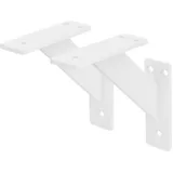 ML-Design 2 Stück Regalhalterung 120x120mm, Weiß, Aluminium, Schwebende Regalwinkel, Wandhalterung für Regalbrett, Regalträger für Wandmontage,