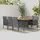 vidaXL Garten-Essgruppe 7-tlg. Grau