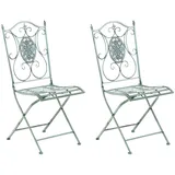 TPFGarden Gartenstuhl 49 x 42 x 91,5 cm antik-grün 2 St.