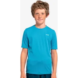 Wasser-T-Shirt Kinder kurzarm UV-Schutz - blau atlantikblau 161-172cm 14-15J