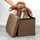 Intirilife Sitzbank Faltbar Bernstein Braun 49 x 30 x 30 cm