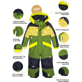 KILLTEC FIRST INSTINCT by killtec Kinder Skioverall mit Kapuze FISW 47 MNS ONPC, laubgrün, 98/104, 43394-000