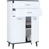 VCM Landos Badkommode 60 x 97 x 28 cm Schwarz/Weiß