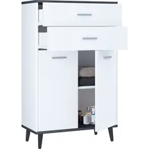 VCM Landos Badkommode 60 x 97 x 28 cm Schwarz/Weiß
