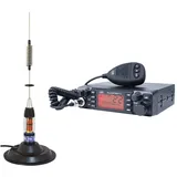 PNI Escort HP 9001 PRO ASQ einstellbar, AM-FM, 12 V, 4 W + CB-Antenne ML70 26-30 MHz, 200 W, 70 cm, Magnet 145 mm