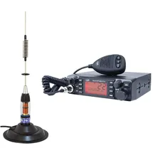 PNI Escort HP 9001 PRO ASQ einstellbar, AM-FM, 12 V, 4 W + CB-Antenne ML70 26-30 MHz, 200 W, 70 cm, Magnet 145 mm