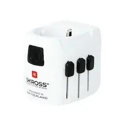 SKROSS World Adapter Pro Light USB 3-pol.