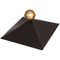 KARIBU Haube für Viereckpavillon Schwarz 35,5 x 35,5 cm