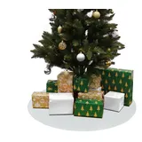 Primaflor Weihnachtsbaum Unterlage REVExpo weiß, 30 cm – Rutschsicherer Weihnachtsbaumteppich aus Filz | Bodenschutzmatte für den Tannenbaum | Brandschutz BFL-S1 | 100% Polypropylen