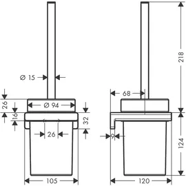Hansgrohe WC-Bürstengarnitur AddStoris Mattschwarz (41752670)