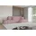 altdecor Ecksofa Cord mit Schlaffunktion 3-Sitzer Rosa