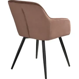 Tectake Marilyn 1 St. Samt braun/schwarz