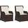 vidaXL Gartenbank 2 pcs 110 x 60 x 80 cm Braun