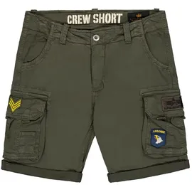 Alpha Industries Crew Patch Shorts - Blau,Gelb,Weiß,Grau - 31/31,31