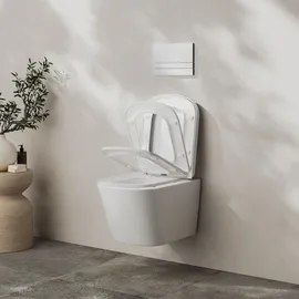 Kronenbach Cube Wand-WC mit WC-Sitz Weiß glänzend