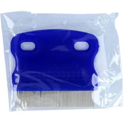 Nissenkamm Metall blauer Griff