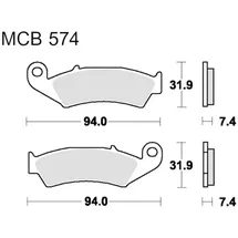 TRW Bremsbelag Typ SI Sintermetall mit ABE, Bremsbelag "MCB 574" Satz