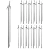 Relaxdays Zeltheringe 20er Set Silber