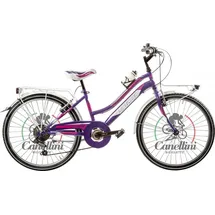 biciclette canellini Kinderfahrrad Mtb 24 Lincy 6V Canellini – 24“ (Lila) - Lila