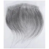 Echthaar Toupet für Männer 0,06 mm braunes, glattes Toupet for Männer im V-Stil, Frontalhaaransatz for Männer, 16 cm Echthaar, ultradünne Haut, PU-Kapillarprothese for Männer Herren-Toupet(16x1.8cm,Gr