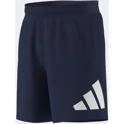 Shorts ADIDAS PERFORMANCE "TRAIN ESSENTIALS LOGO TRAINING", Herren, Gr. S, N-Gr, blau (dunkelblau, weiß), Web, Obermaterial: 100% Polyester, sportlich, Hosen