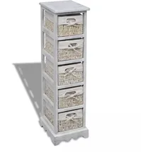 vidaXL Sideboard 25 x 28 x 90 cm Weiß