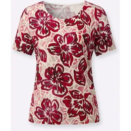 Lady WITT WEIDEN Druck-Shirt in rot-burgund-bedruckt | Gr.: 52