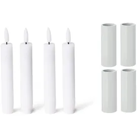 Novaliv Kerzenständer magnetisch 2,8x5cm Weiss mit Premium elektris in Weiß | Gr.: onesize