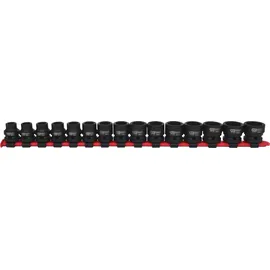 KS Tools 1/2 Sechskant-Kraft-Stecknuss-Satz, extra kurz, 15-tlg.