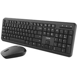 Canyon Tastatur und Maus SET-W20, Kabellos 2,4 GHz, DE-Layout Spritzwassergeschützt, Mausauflösung - 1200 DPI