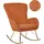 Beliani Schaukelsessel ANASET Bouclé 74 x 99 x 99 cm Orange/Gold