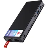 MeLE PCG02 Pro Lüfterloser Mini-PC Stick, Reddot Gewinner 2024, N100 8GB 128GB, Dual HDMI2.0, 4k 60Hz, BIOS-Entsperrung für Linux Ubuntu