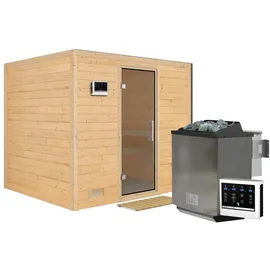 Karibu Sonara inkl. 9 kW Bio-Kombiofen + ext. Steuerung