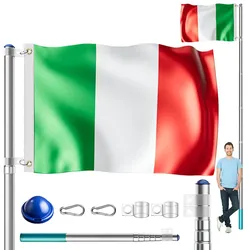 Fahnenmast Alu 630cm inkl Italien-Flagge